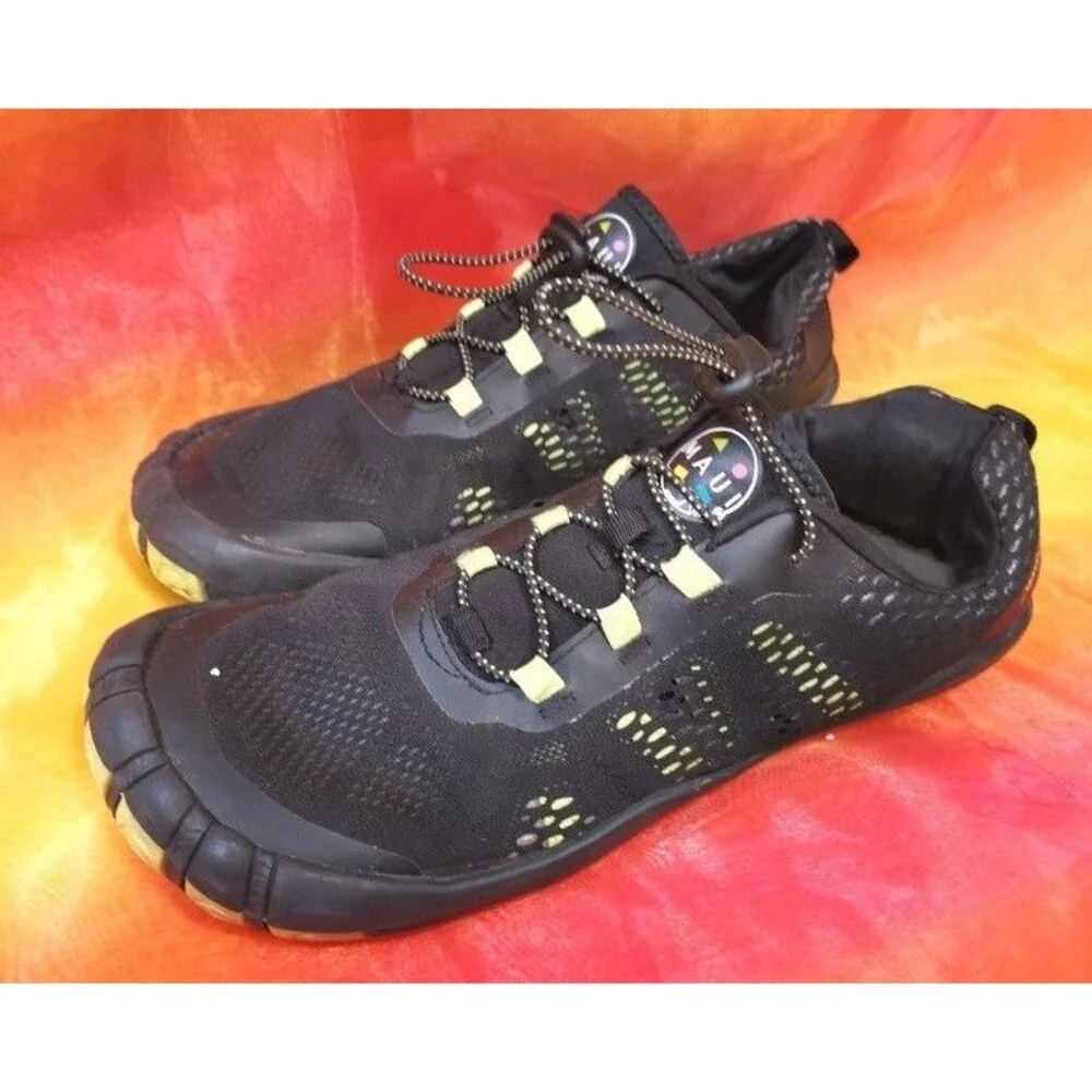 Pre owned Men Maui and Sons Water Black Drawstring Closur Beach Surf Shoes Sz 12